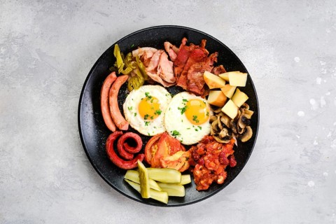Brekfast plate. Fried egg