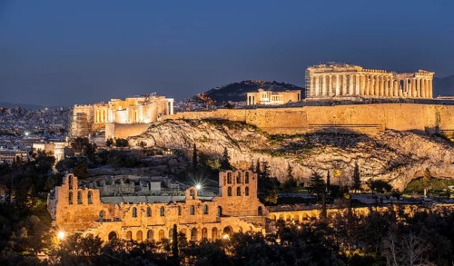 View of the Acropolis from Philopappos Hill
