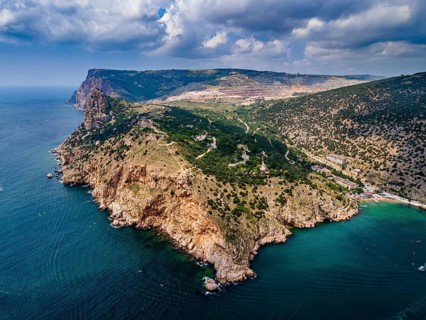 Aerial of the bay of Balaklava