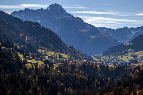 View from the alp behind the Enge into Kleinwalsertal