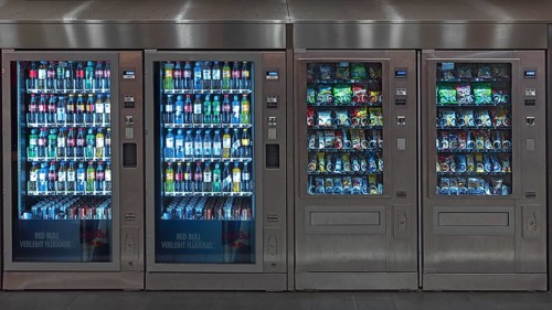 Drinks and sweets vending machines