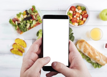 Person taking photo delicious healthy snack