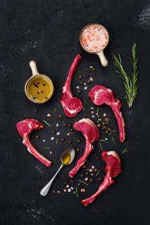Composition with rack of lamb