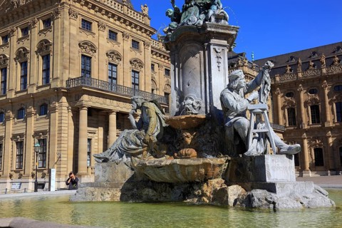 In the old town of Wuerzburg