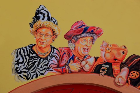 Mural of the stars of carnival