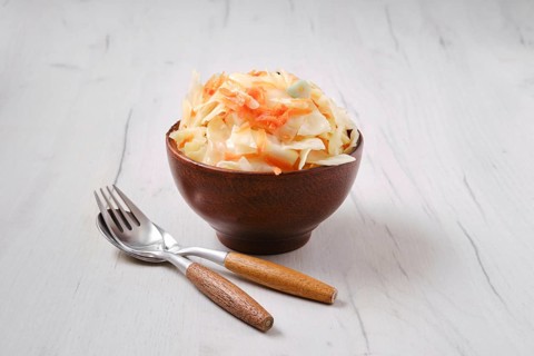 ?lay bowl with homemade pickled cabbage