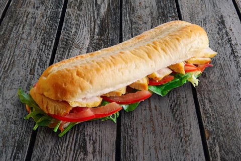 Simple sandwich with ham