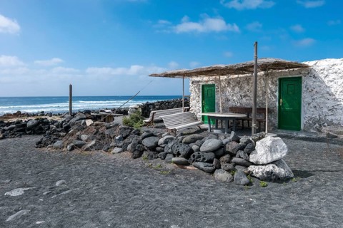 Fishing hut on the beach