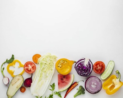 Sliced vegetables white background with copy space. Resolution and high quality beautiful photo
