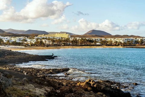 View of the resort town named Costa Teguise