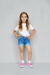 Little girl in white t-shirt