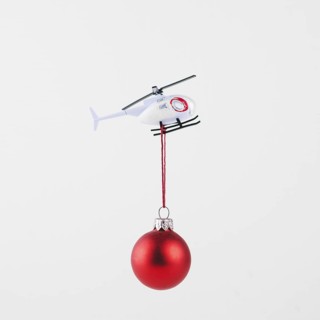 Small bauble hanging flying helicopter. Resolution and high quality beautiful photo