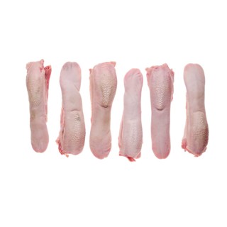 Fresh raw lamb tongue isolated on white background