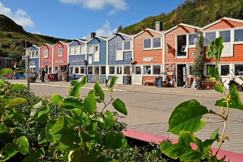 Lobster stalls at the inland harbour