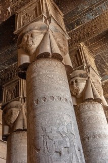Columns and hall ceiling