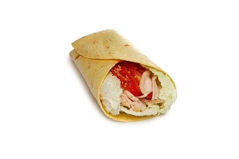 Layout for menu. Pita bread stuffed with chicken