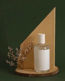 Skin care product wooden decorative piece
