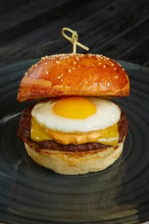 Burger with egg