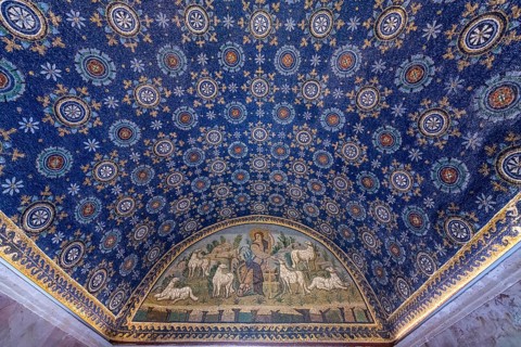 Beautiful mosaics in the Basilica di San Vitale