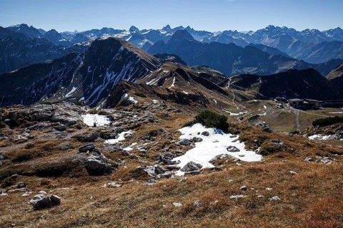 View at Nebelhorn on Allgaeu Alps