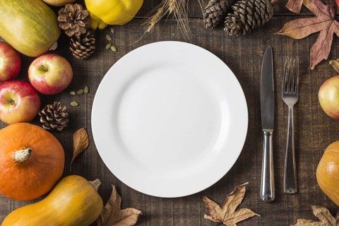 Top view harvest arrangement with plate. Resolution and high quality beautiful photo