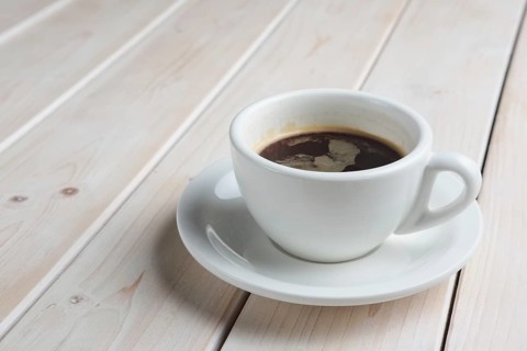Unfinished coffee on the table