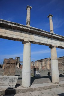 View over the Forum to Vesuvius