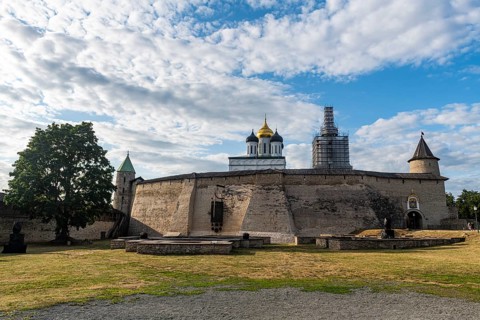 The kremlin of the Unesco site Pskov