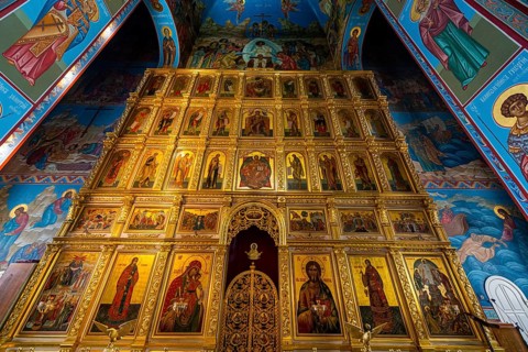 Interior of Abakan Cathedral of the Transfiguration