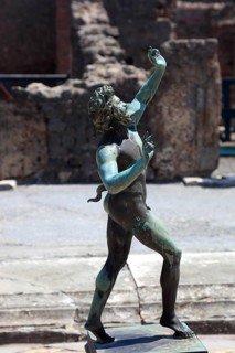 House of the Faun with bronze statue of a dancing faun