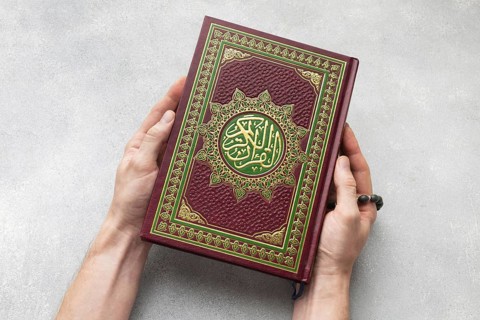 Top view islamic new year with quran book. Resolution and high quality beautiful photo