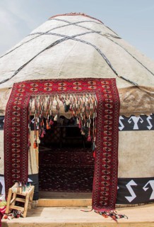 Yurt is a circular tent of felt or skins on a collapsible framework