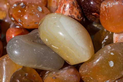 Agate gemstone as natural mineral rock specimen