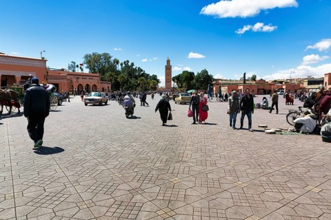 Local passers-by on the Djemaa el Fna