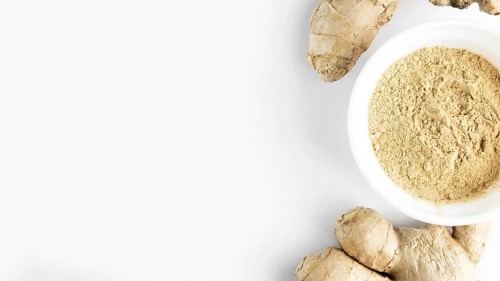 Top view ginger with copy space. Resolution and high quality beautiful photo