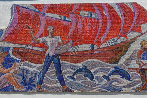 Soviet mural