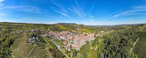Panorama aerial of Barolo