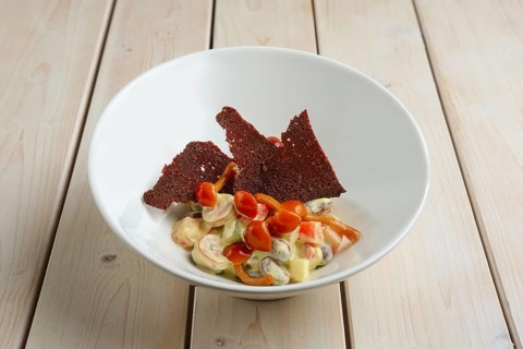 Salad with kidney beans