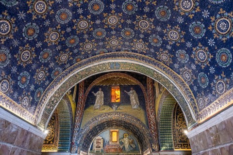 Beautiful mosaics in the Basilica di San Vitale