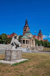 Horse statue before the government office in Szczecin