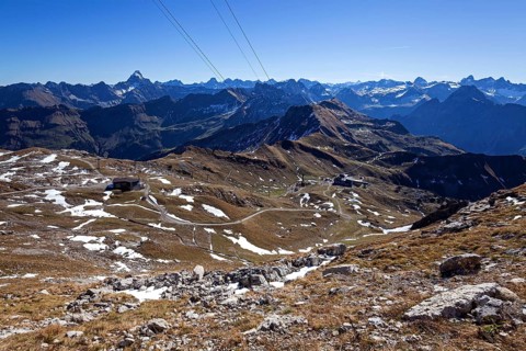 View from Nebelhorn to Allgaeu Alps