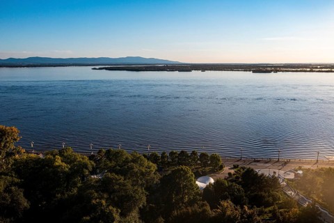 Aerial of the Amur river