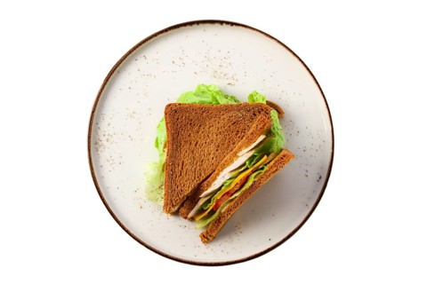 Club sandwich with chicken