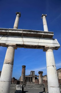 View over the Forum to Vesuvius