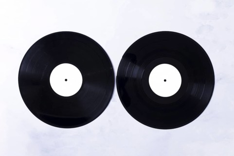 Top view vinyl disks. Resolution and high quality beautiful photo