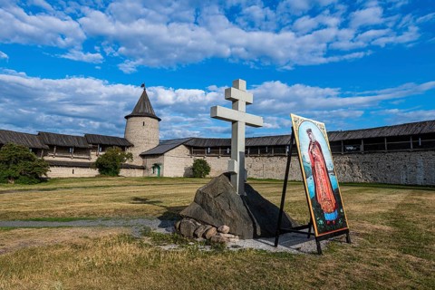 The kremlin of the Unesco site Pskov