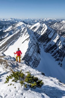 Ski tourers at the summit of Sonntagshorn
