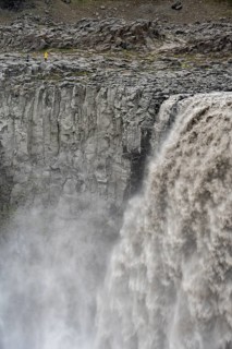 Tourist standing at a canyon