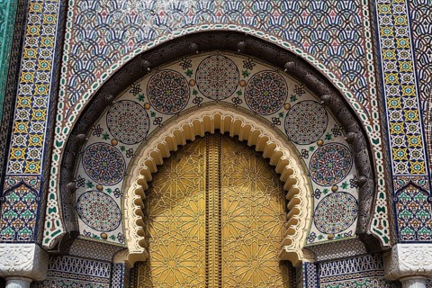 Entrance gate to the royal palace Dar el Makhzen
