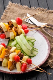 Shashlik with vegetables
